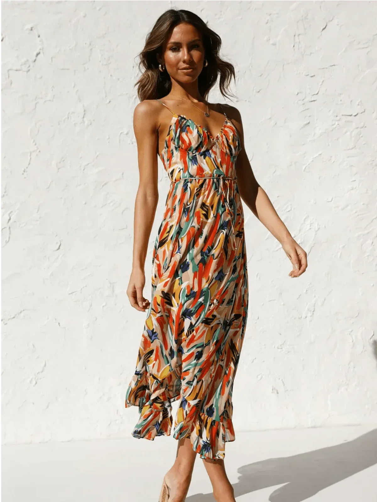 CHIARA | BUNTES MIDI-KLEID
