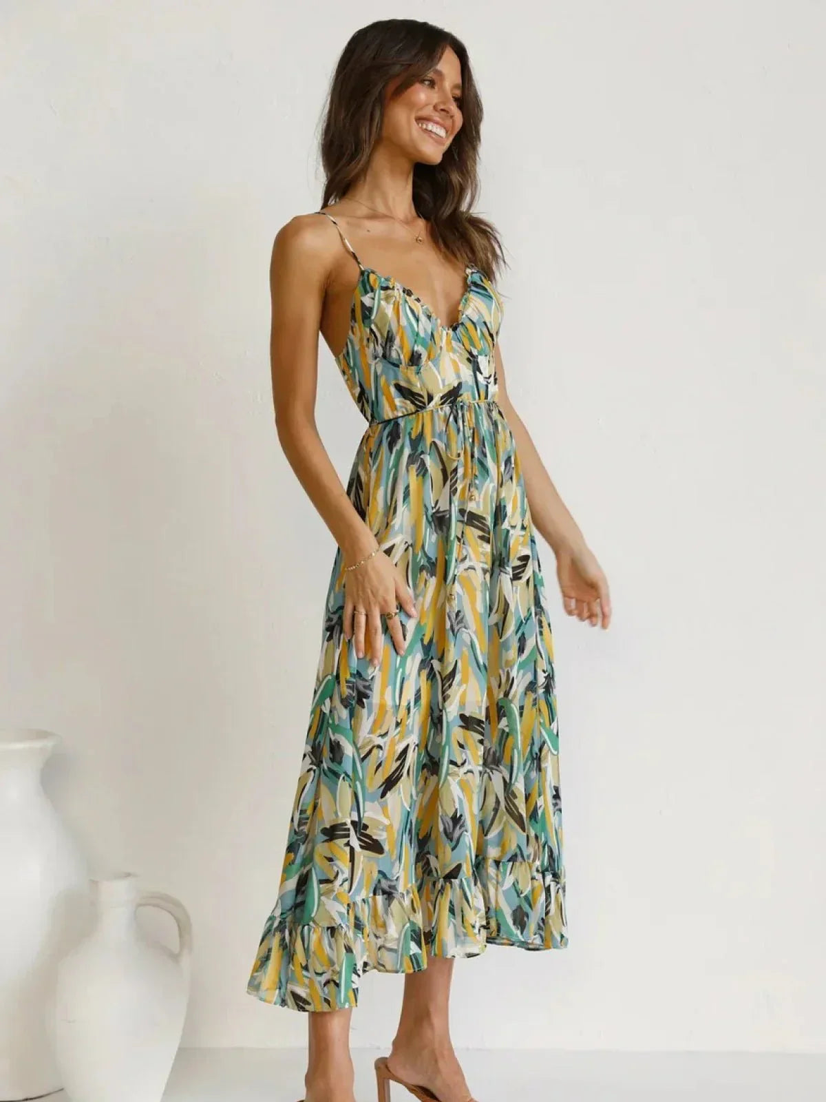 CHIARA | BUNTES MIDI-KLEID