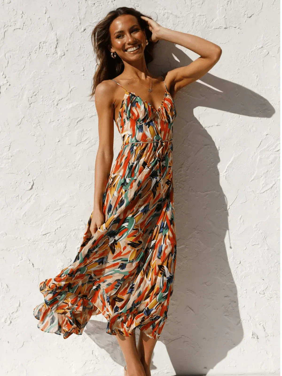 CHIARA | BUNTES MIDI-KLEID