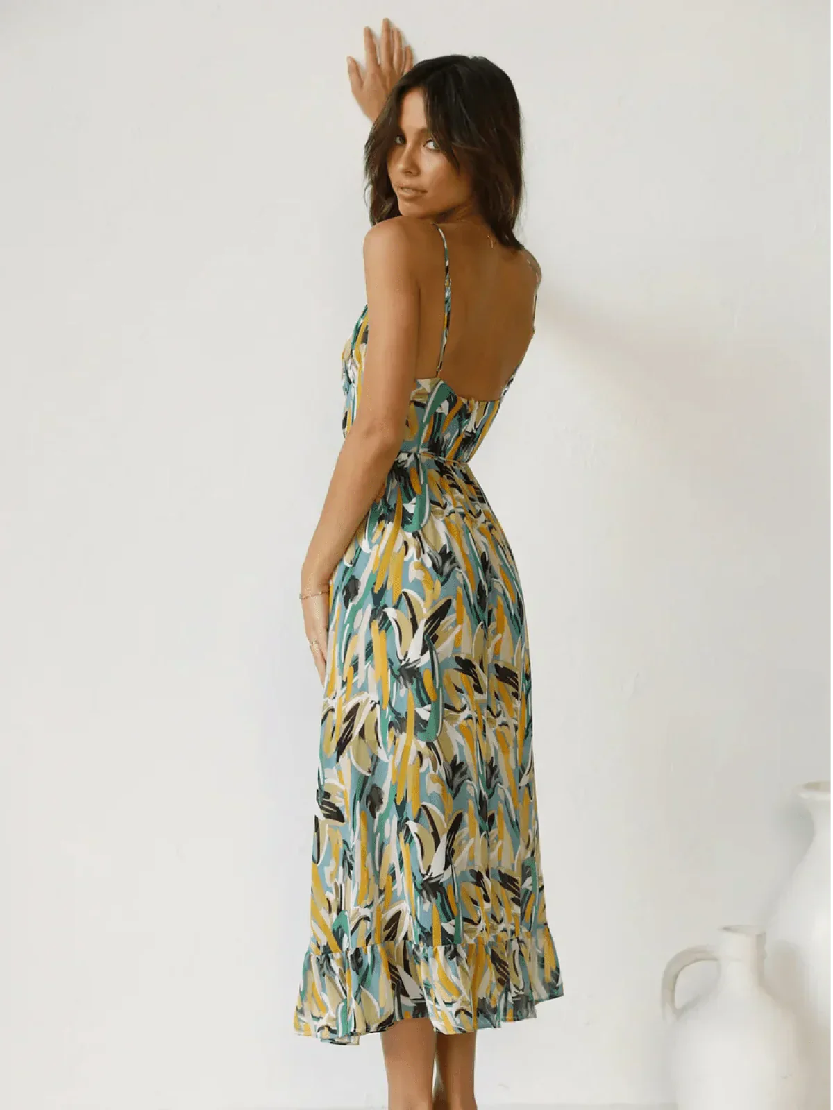 CHIARA | BUNTES MIDI-KLEID