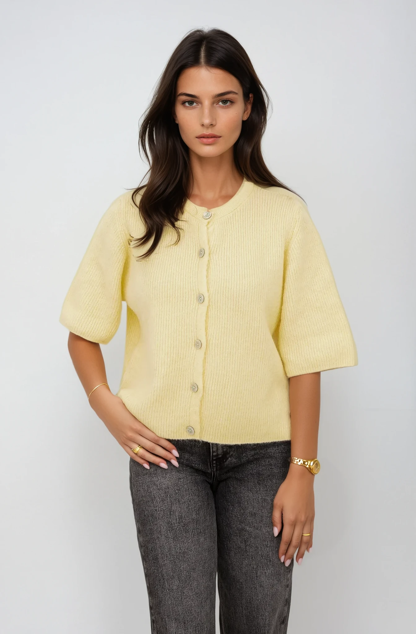 Giuliana – Short Sleeve Cardigan Top