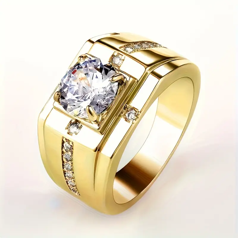 Glänzender Goldring