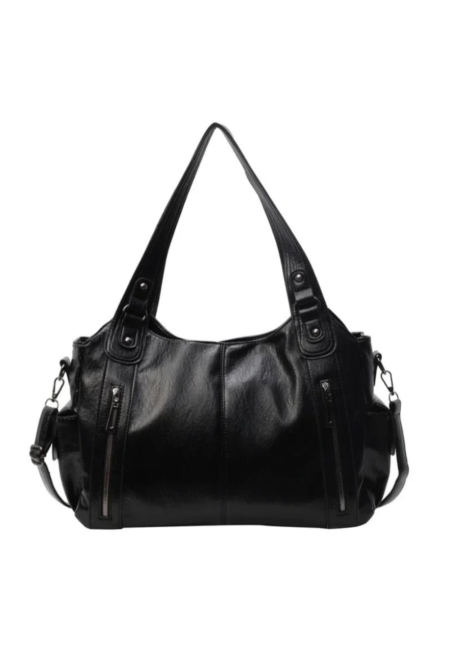 OLIVIA - NERO BORSA LUXURY MODERNA A SPALLA