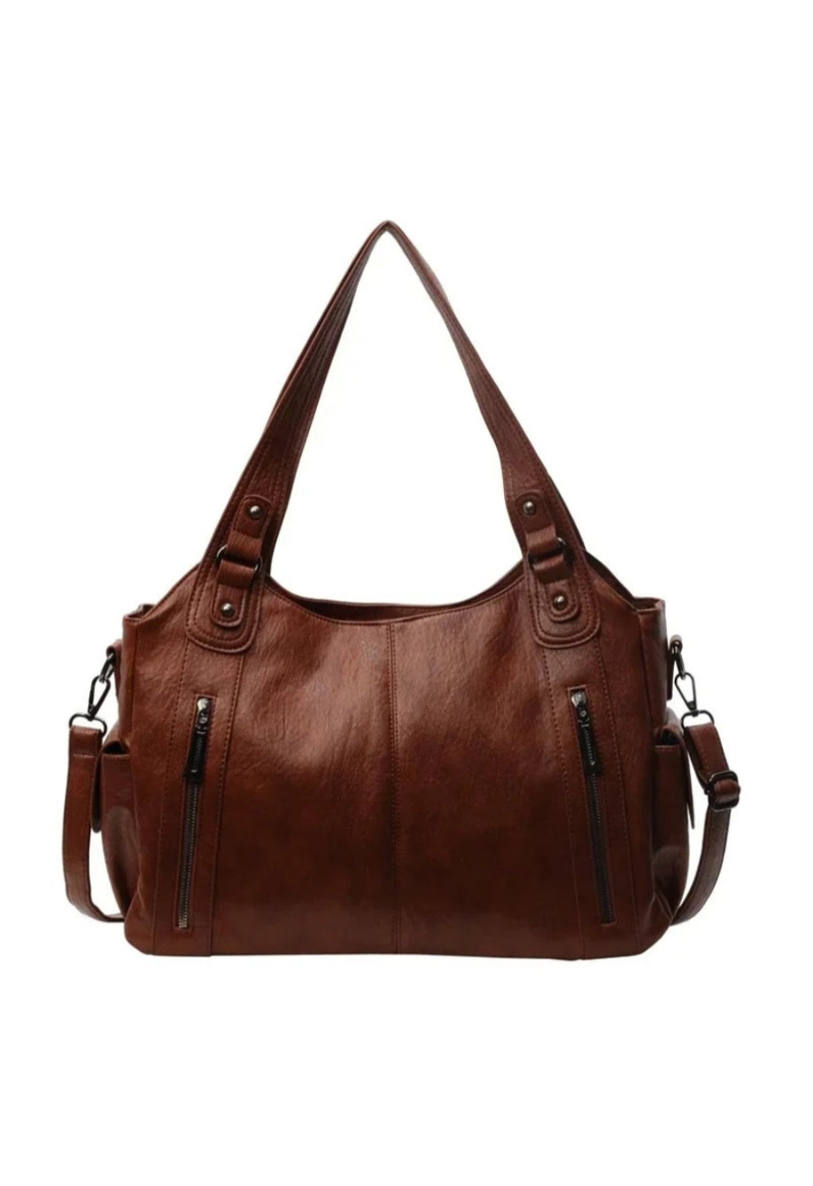 OLIVIA - VIOLA SCURO BORSA LUXURY MODERNA A SPALLA