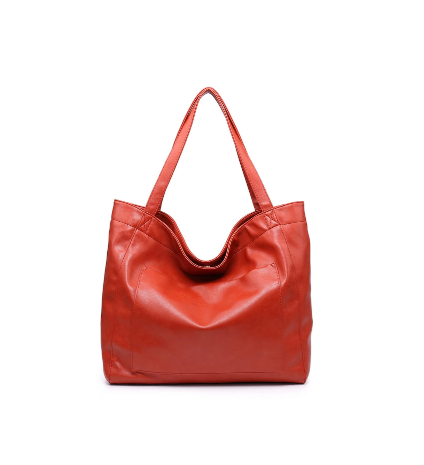 Aurelia – Rosso Chiaro Vintage Leather Tote Bag