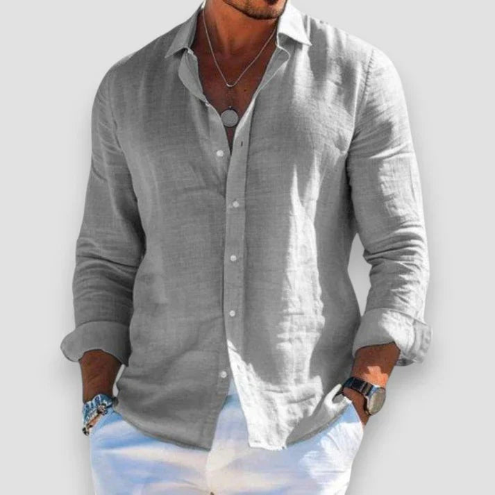 MIRAVO | Camicia casual da uomo in lino