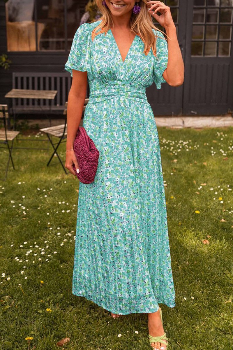 Pauline - Langes Blumenkleid