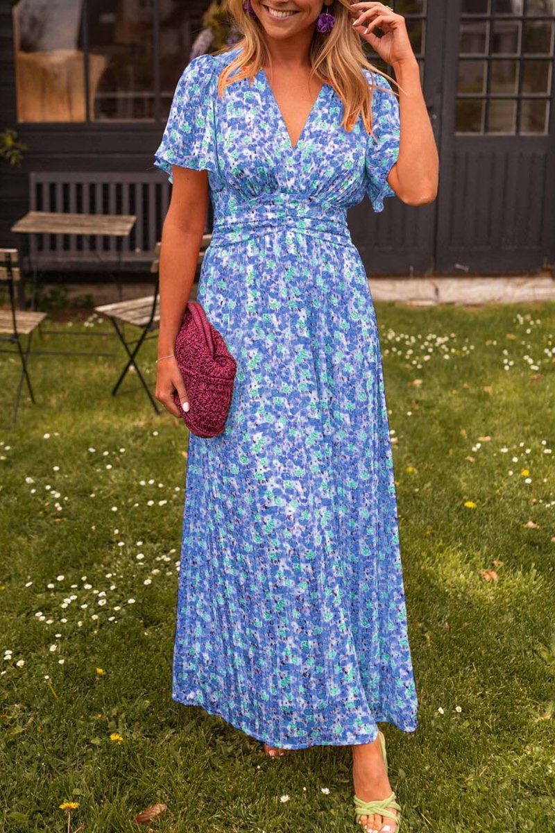 Pauline - Langes Blumenkleid