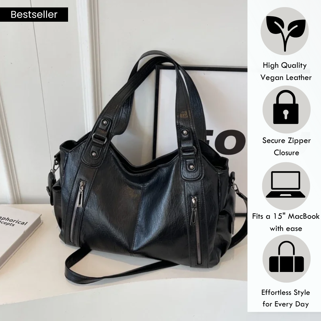 OLIVIA - VIOLA SCURO BORSA LUXURY MODERNA A SPALLA