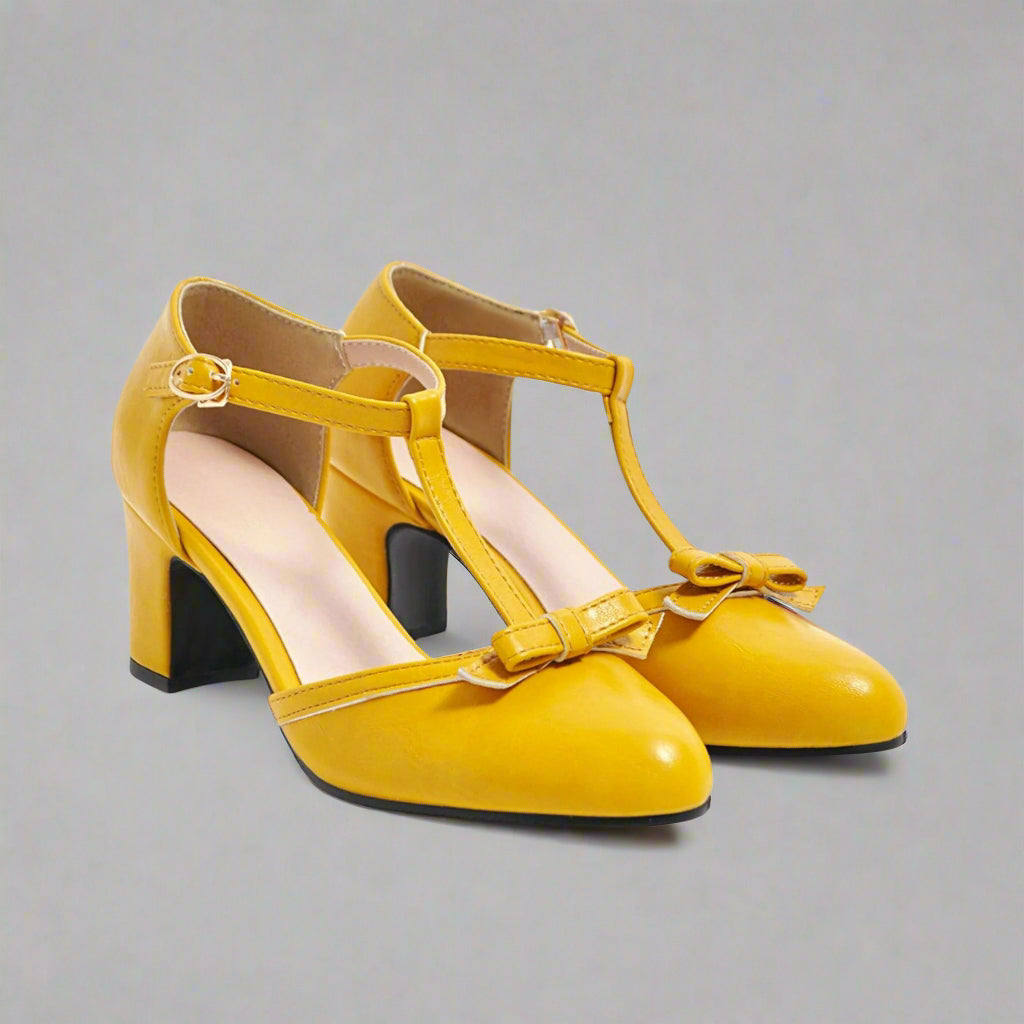 Carina | Tacchi Vintage Ortopedici con Fiocco