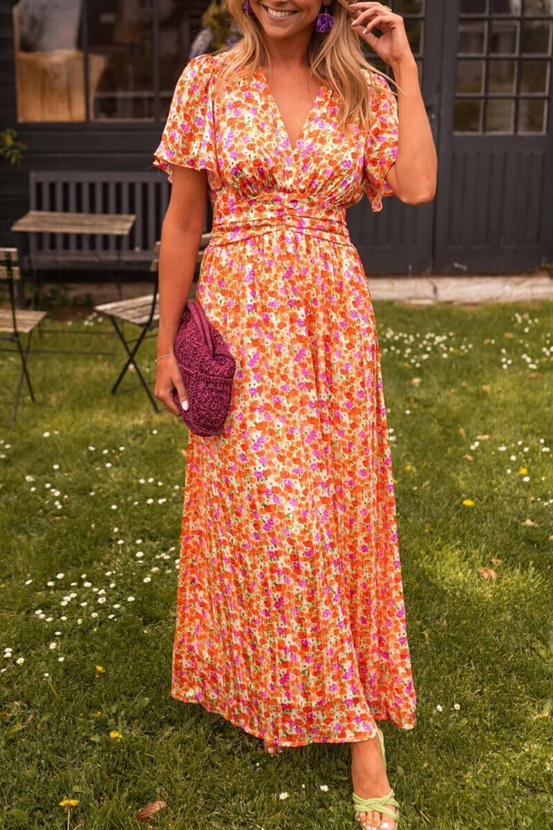 Sandra™ | Elegantes Maxikleid mit V-Ausschnitt